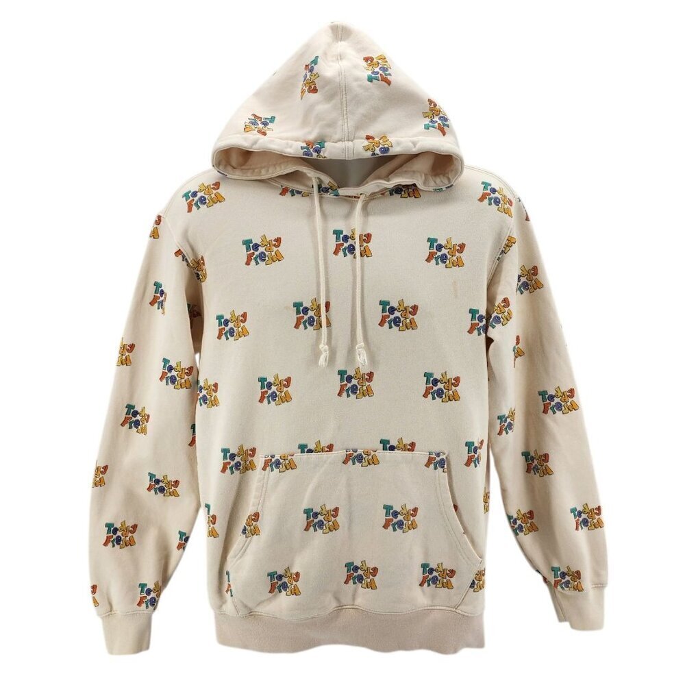 Teddy Fresh Ethan Hila Klein All Over Print Cream Hoodie Sweatshirt Adult Medium